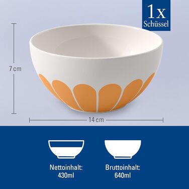 Піала для пластівців 430 мл помаранчевий Fleur Villeroy & Boch