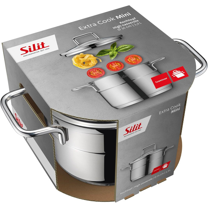 Міні-каструля 14 см зі скляною кришкою Extra Cook Mini Silit