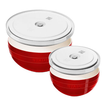 Набір мисок з вакуумними кришками, 4 предмети, червоний Fresh & Save Zwilling