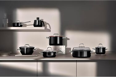 Жаровня 24 см зі скляною кришкою, чорний колір Fusiontec Mineral Pro WMF