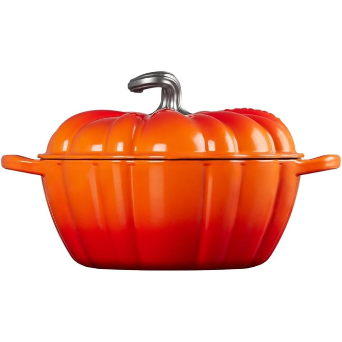 Чавунна жаровня у формі гарбуза 4 л з кришкою, помаранчева Calabaza Cocotte LE CREUSET
