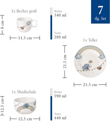 Набор детской посуды, 7 предметов Boho Kids Villeroy & Boch