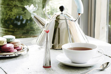 Чайник зі свистком 22х22,5х24 см металік / чорний Tea Rex Alessi