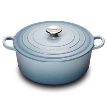 Каструля / жаровня з кришкою, 22 см, світло-блакитна Le Creuset