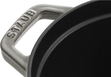 Чавунна жаровня/кокот STAUB, овальна 6,7 л, (33 см, графітово-сіра)