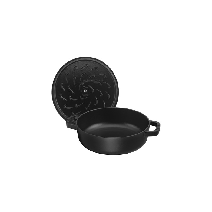 Чавунна жаровня Chistera з кришкою 28 см, чорна Staub