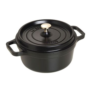 Кокот круглий 22 см з кришкою, чорний Staub