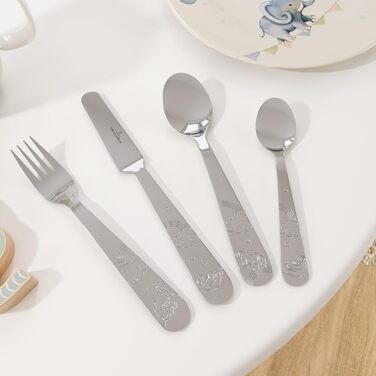 Набор детских столовых приборов, 4 предмета Boho Kids Walk Like an Elephant Villeroy & Boch