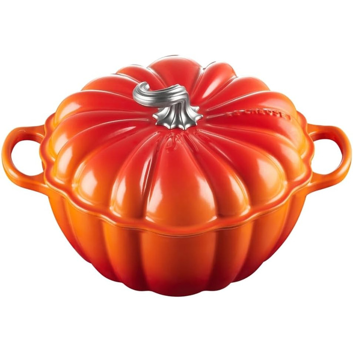 Чавунна жаровня у формі гарбуза 4 л з кришкою, помаранчева Calabaza Cocotte LE CREUSET