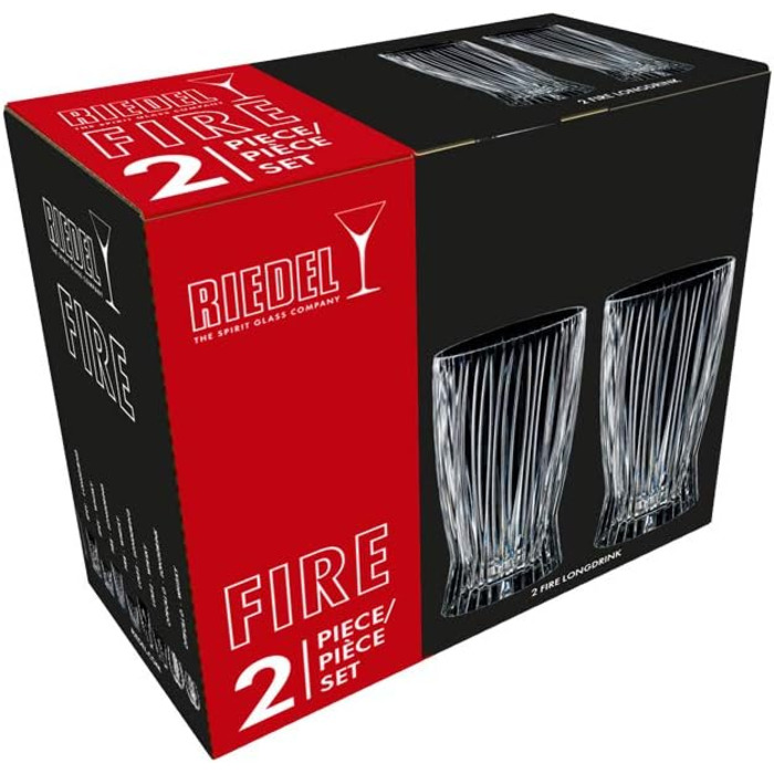 Склянка для коктейлів, набір 2 предмети, Fire Long Drink Tumbler Riedel