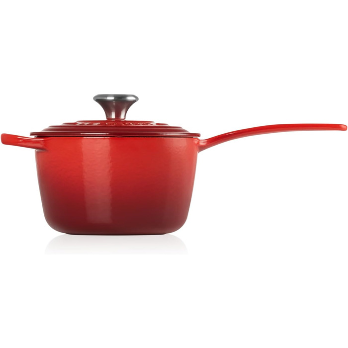 Чавунний сотейник Ø 16 см, 1,2 л з кришкою, вишнево-червоний Signature Le Creuset