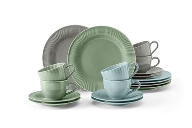 Кавовий сервіз на 6 персон, 18 предметів, триколірний Beat Color Glaze Seltmann Weiden