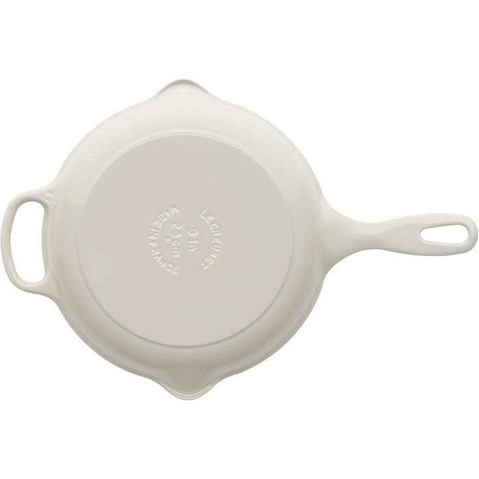 Чавунна сковорода LE CREUSET Signature, кругла, Ø. Для всіх типів плит, вкл. підходить для індукції, 1,93 кг, гранатовий, 20182239490422 (безе, 23 см)