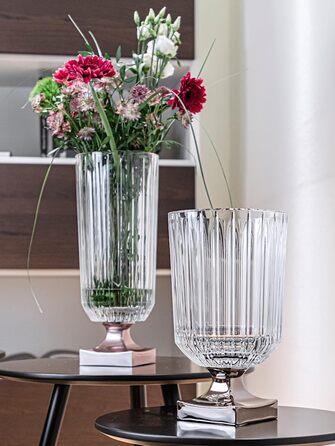 Ваза на ніжці платинове покриття 32 см Minerva, Nachtmann