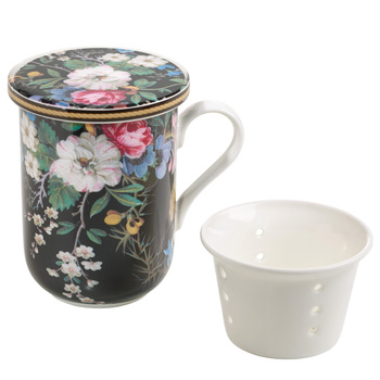 Кружка для заваривания чая Maxwell Williams Midnight Blossom KILBURN, фарфор, 11 х 8,5 х 11 см, 340 мл