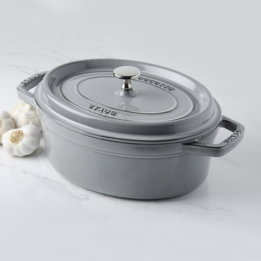 Кокот овальний 33 см, сірий графіт Staub