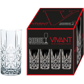 Склянка для лонг-дрінків 375 мл, набір 4 предмети, Vivant Riedel