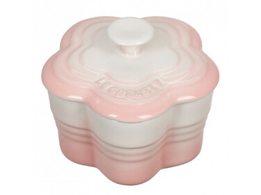 Блюдо для запікання в формі квітки з кришкою Chiffon Pink Le Creuset