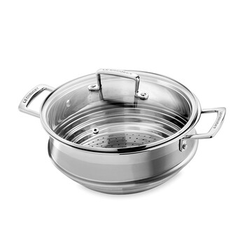 Парова вставка зі скляною кришкою 24 см Metal Le Creuset