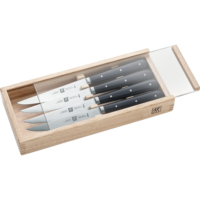 Набір ножів для стейка 4 предмета в деревяній коробці Steak Knife Zwilling