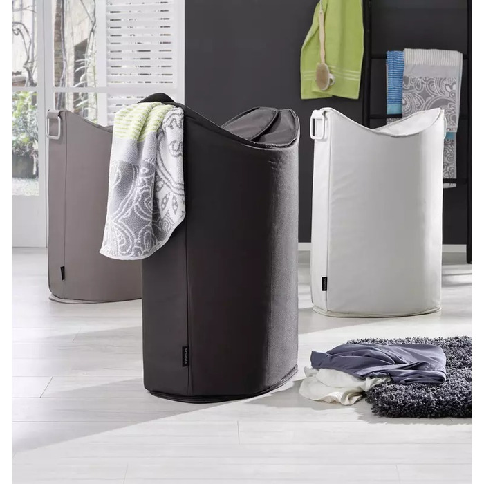Кошик для білизни 65 л чорна Frisco Blomus