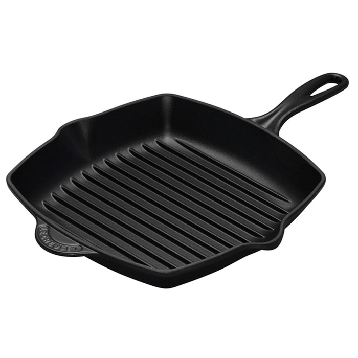 Сковорода гриль квадратна 26 см, чорний Le Creuset