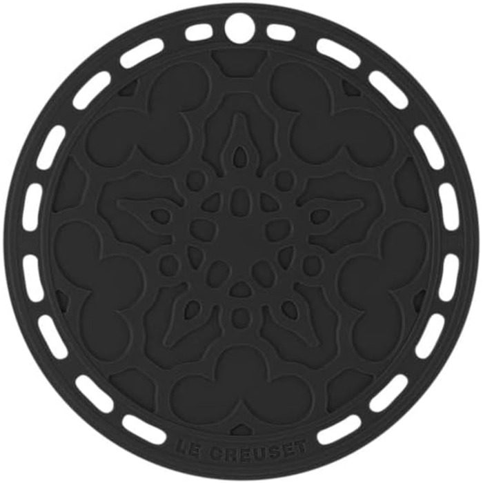 Підставка Le Creuset Tradition з силікону, термостійка до 250C, Ø 20 см, 93007300060000 (чорний глянцевий)