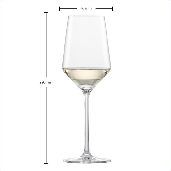 Келих для білого вина Zwiesel Glas Sauvignon Blanc Pure (набір з 2 шт. ), витончені фужери для білого вина, келихи для миття в посудомийній машині Tritan Crystal, виробництво Німеччина (Номер замовлення 122314) (келих для білого вина Рислінг (2 шт.))