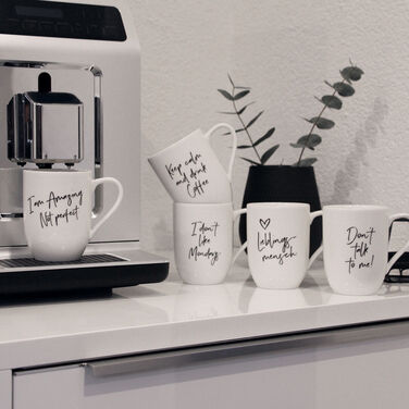 Чашка 340 мл "Keep calm and drink coffee" біла Statement Villeroy & Boch