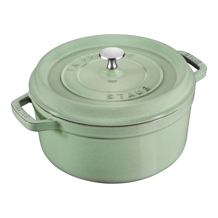 Кокот круглий 24 см, зелений шавлія Staub