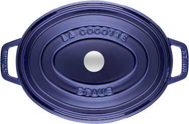 Чавунна сковорода/кокот STAUB, овальна, 6,7 л, (&397 кварт&39, темно-синя)