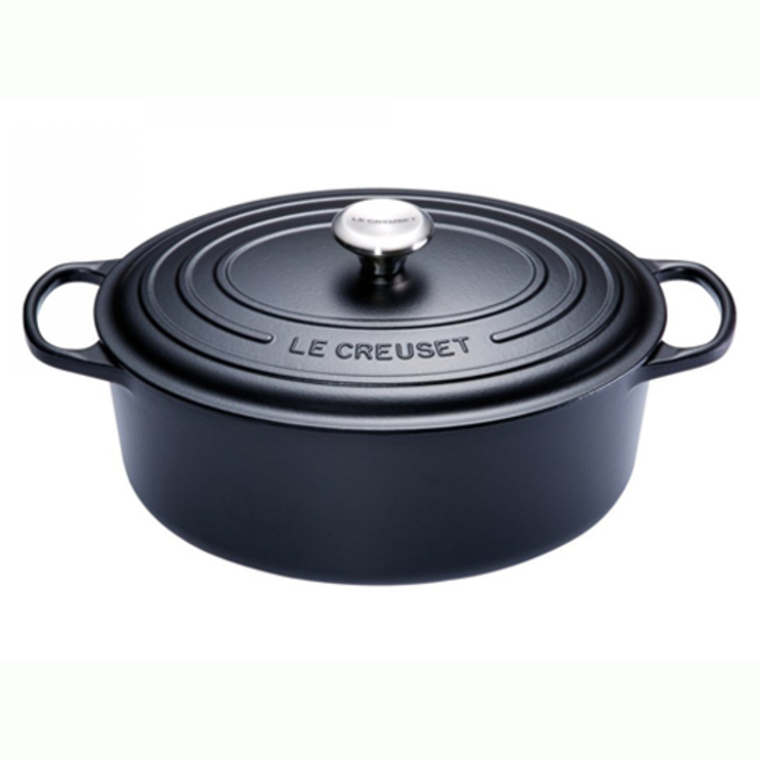 Гусятница / жаровня з кришкою 27 см, чорний матовий Le Creuset