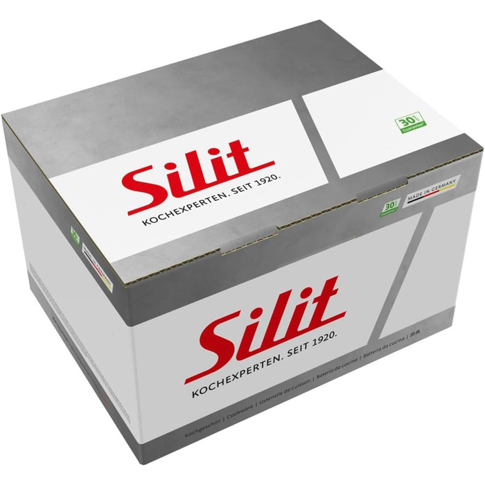 Каструля зі скляною кришкою 20 см, 3,7 л чорний Modesto Silit