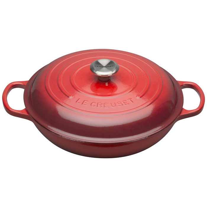 Сковорода-жаровня чавунна 30 см, вишневий Le Creuset