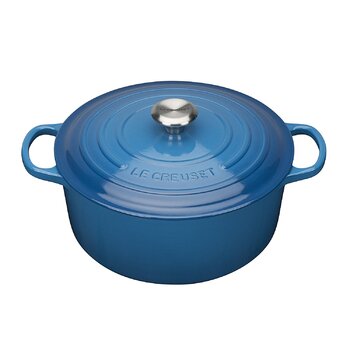 Каструля / жаровня з кришкою 24 см, синій марсель Signature Le Creuset