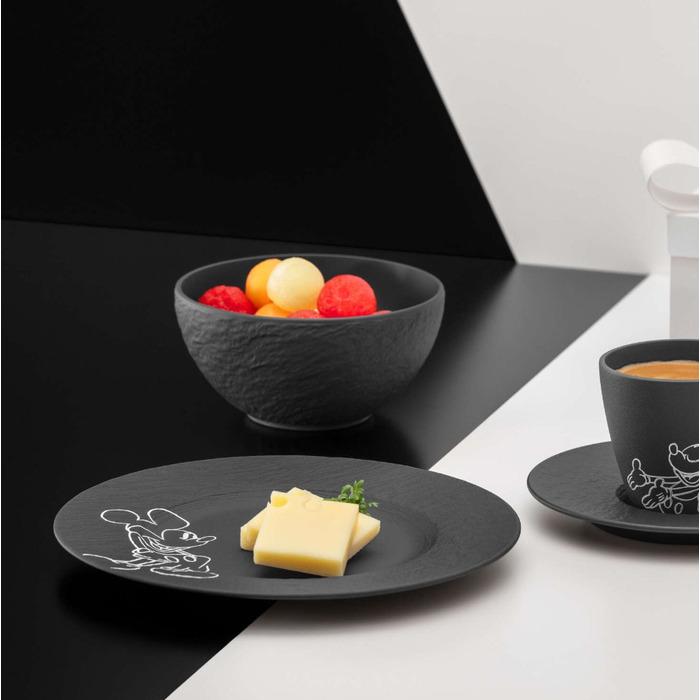 Набір з 2 тарілок 21,7 см чорна та біла Manufacture - Mickey Mouse Villeroy & Boch