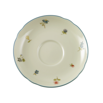 Блюдце до чашки для чаю 13 см Streublume blauer Rand Marie-Luise Seltmann