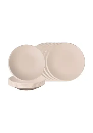 Набір тарілок, 12 предметів, порцеляна NewMoon Beige Villeroy & Boch
