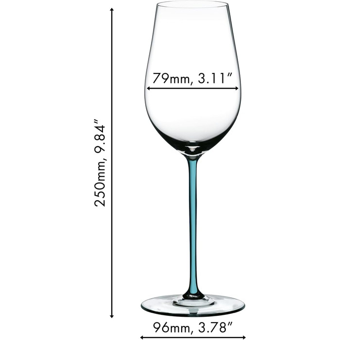 Келих для вина 409 мл бірюзовий Fatto a Mano Riesling/Zinfandel, Riedel