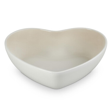 Блюдо сервірувальне у формі серця 30 см, бежеве Heart Le Creuset