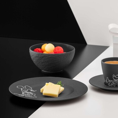 Набір з 2 тарілок 21,7 см чорна та біла Manufacture - Mickey Mouse Villeroy & Boch