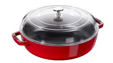 Сотейник зі скляною кришкою 26 см, вишневий Staub