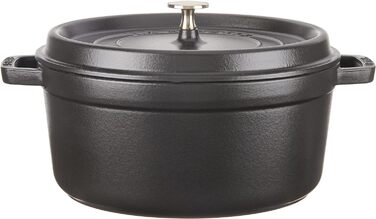 Кокот круглий 26 см, чорний Staub