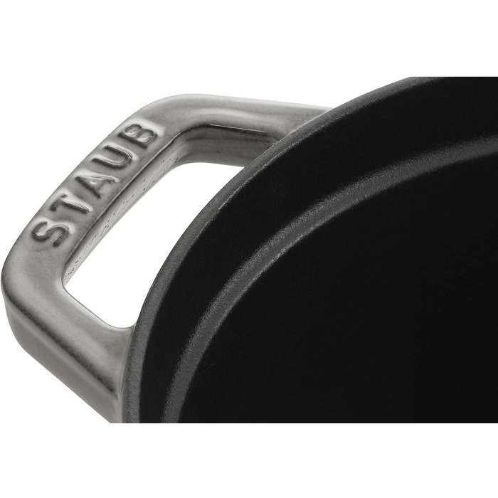 Чавунна жаровня/кокот STAUB, овальна 6,7 л, (17 см, графітово-сіра)