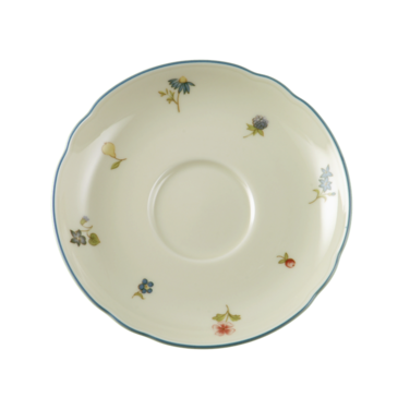 Блюдце до чашки для чаю 13 см Streublume blauer Rand Marie-Luise Seltmann