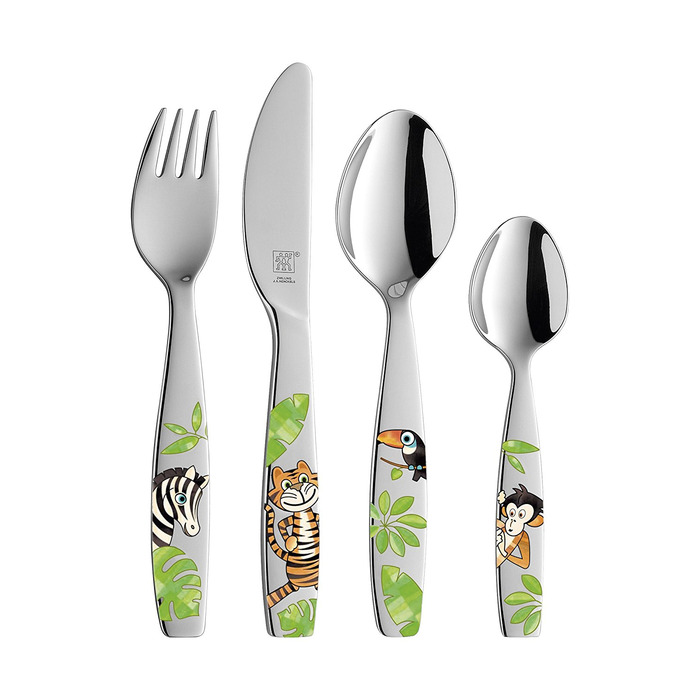 Набір дитячих столових приборів 4 предмета Jungle Twin Kids Zwilling