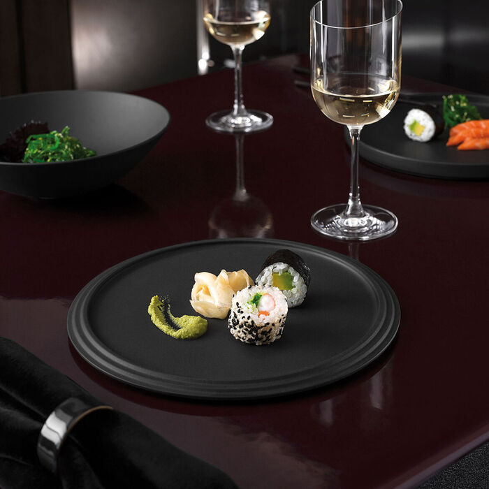 Тарілка плоска з дизайнерськими бортиками 24 см Чорна, La Boule Villeroy & Boch