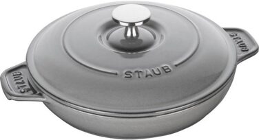 Сковорода-жаровня 20 см з кришкою кругла Graphite Grey Staub