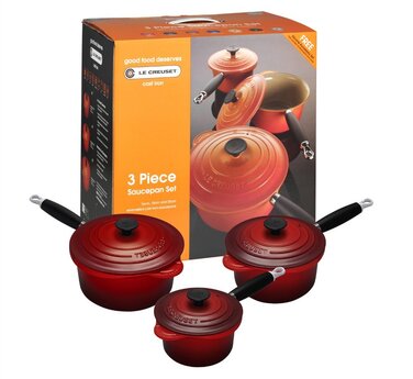 Набір ковшів професійний 3 предмета, вишневий Le Creuset