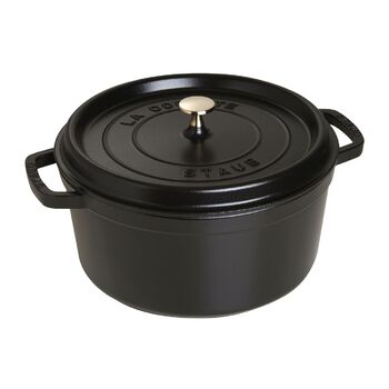 Кокот круглий 28 см, чорний Staub